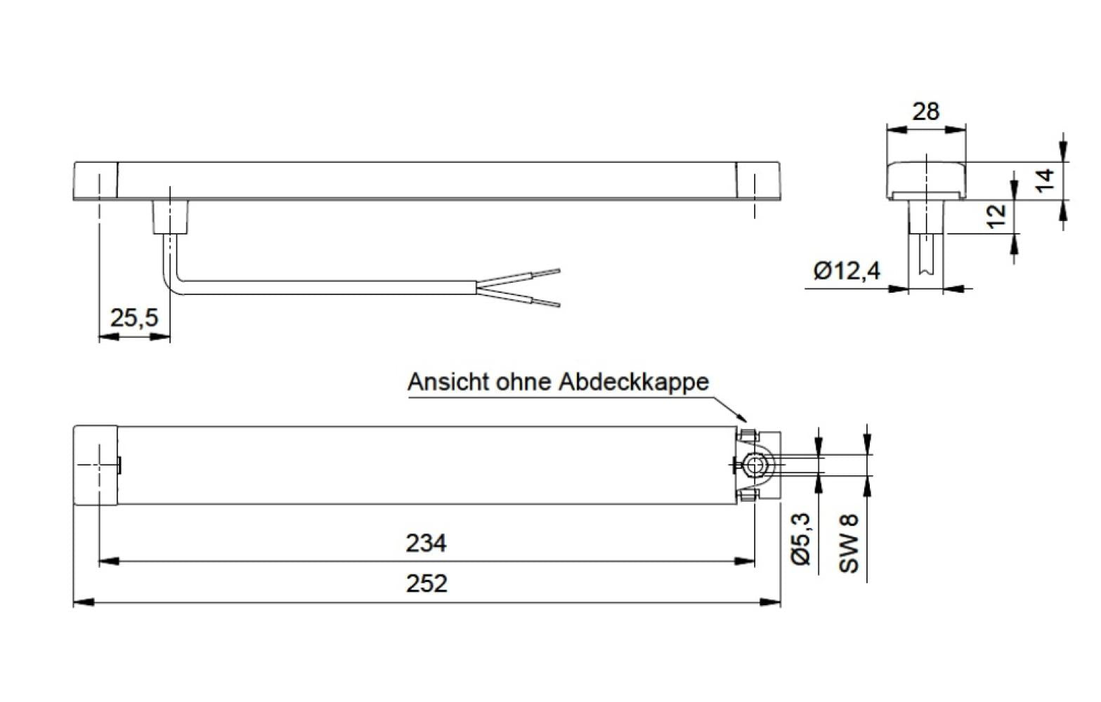 Jokon Remlicht LED L250 Langwerpig Rood