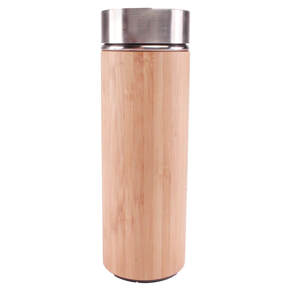 ViaMondo Thermosfles 0.33L Bamboe met Temperatuur Display