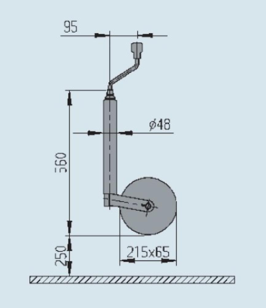 AL-KO Neuswiel Plus Soft Kunststof Velg 215x65mm 48mm