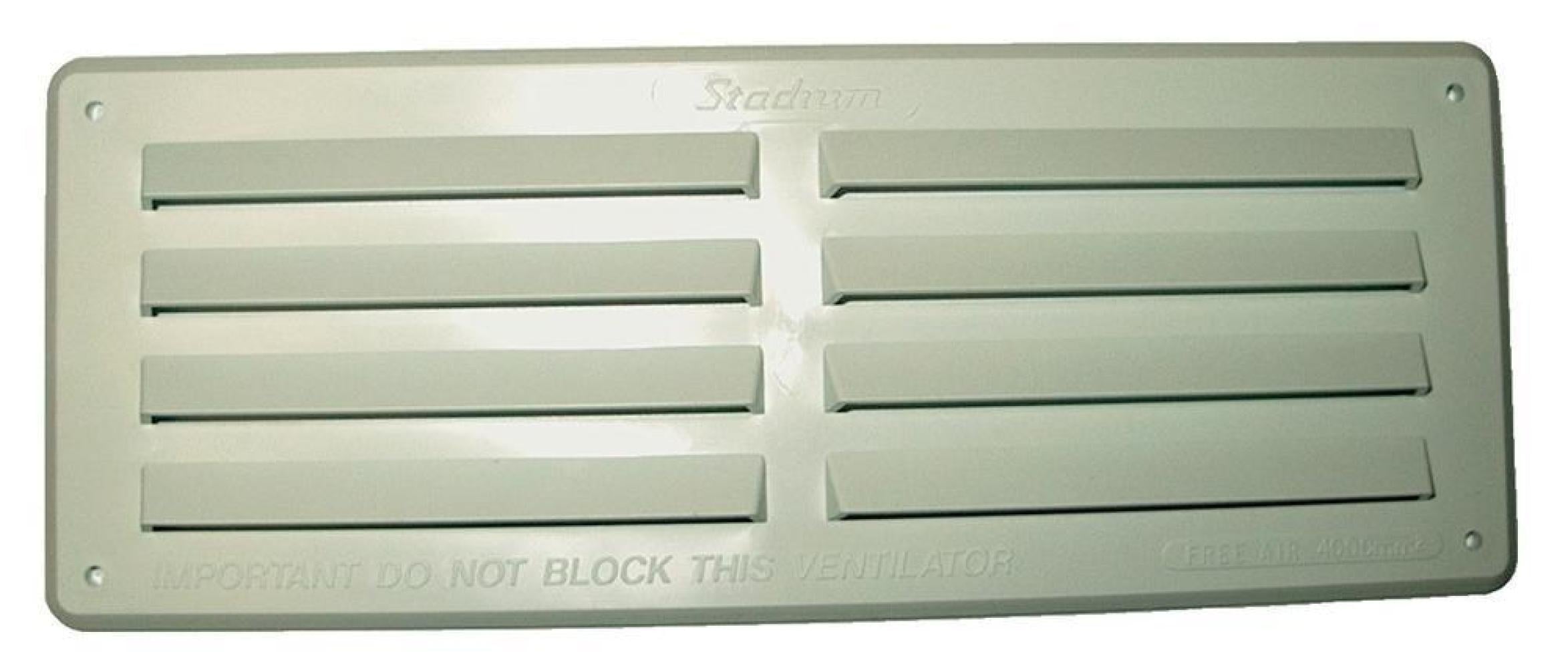 Ventilatierooster Wit opbouw 24x9cm