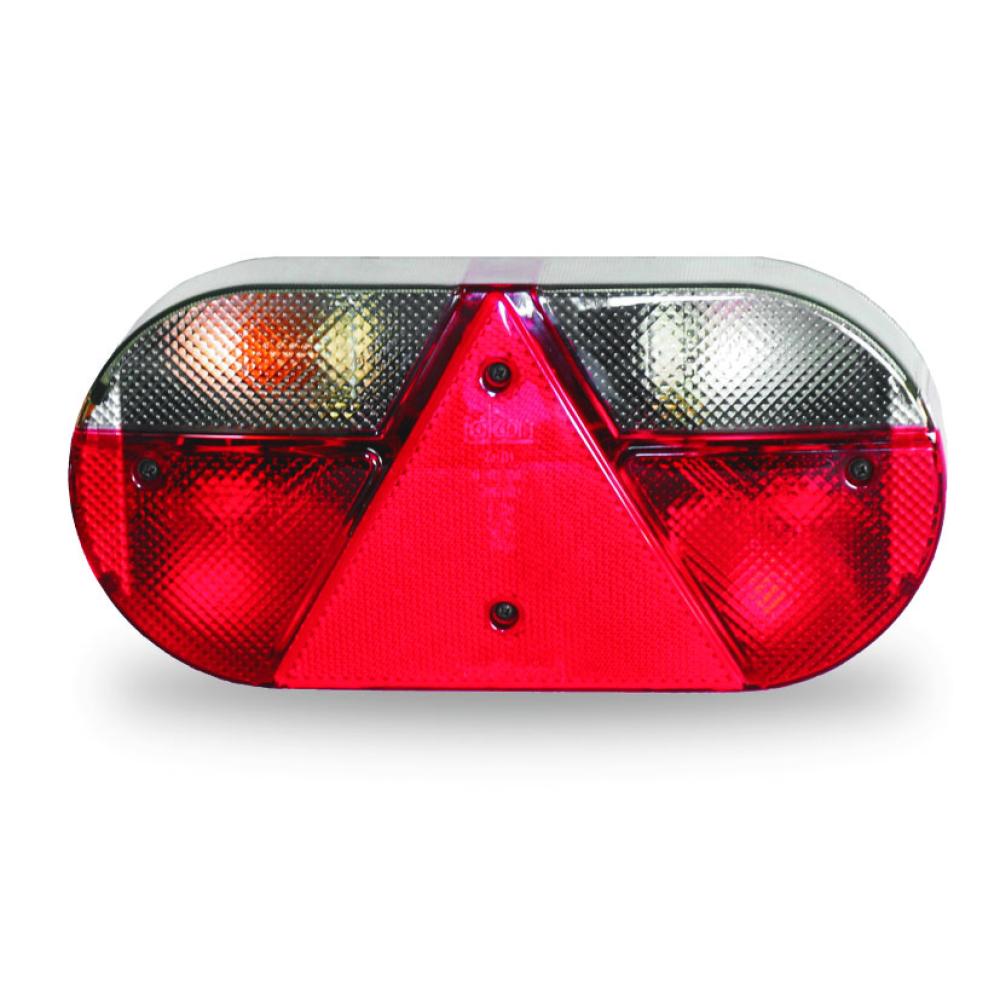 Jokon Achterlicht L621 Rem/ Knipper/ Kenteken/ Mist/ Achteruitrij/ Driehoek Reflector Opbouw Rechts