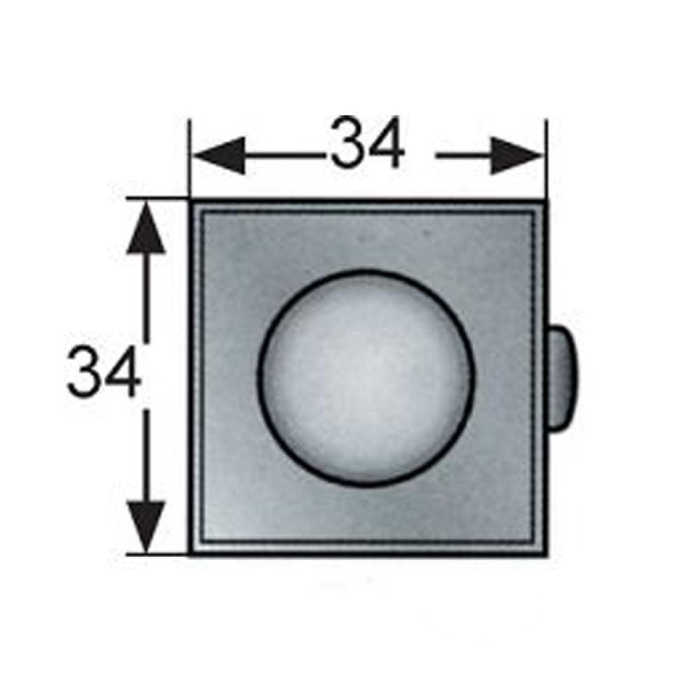 Pushlock Vierkant Glanzend Chroom