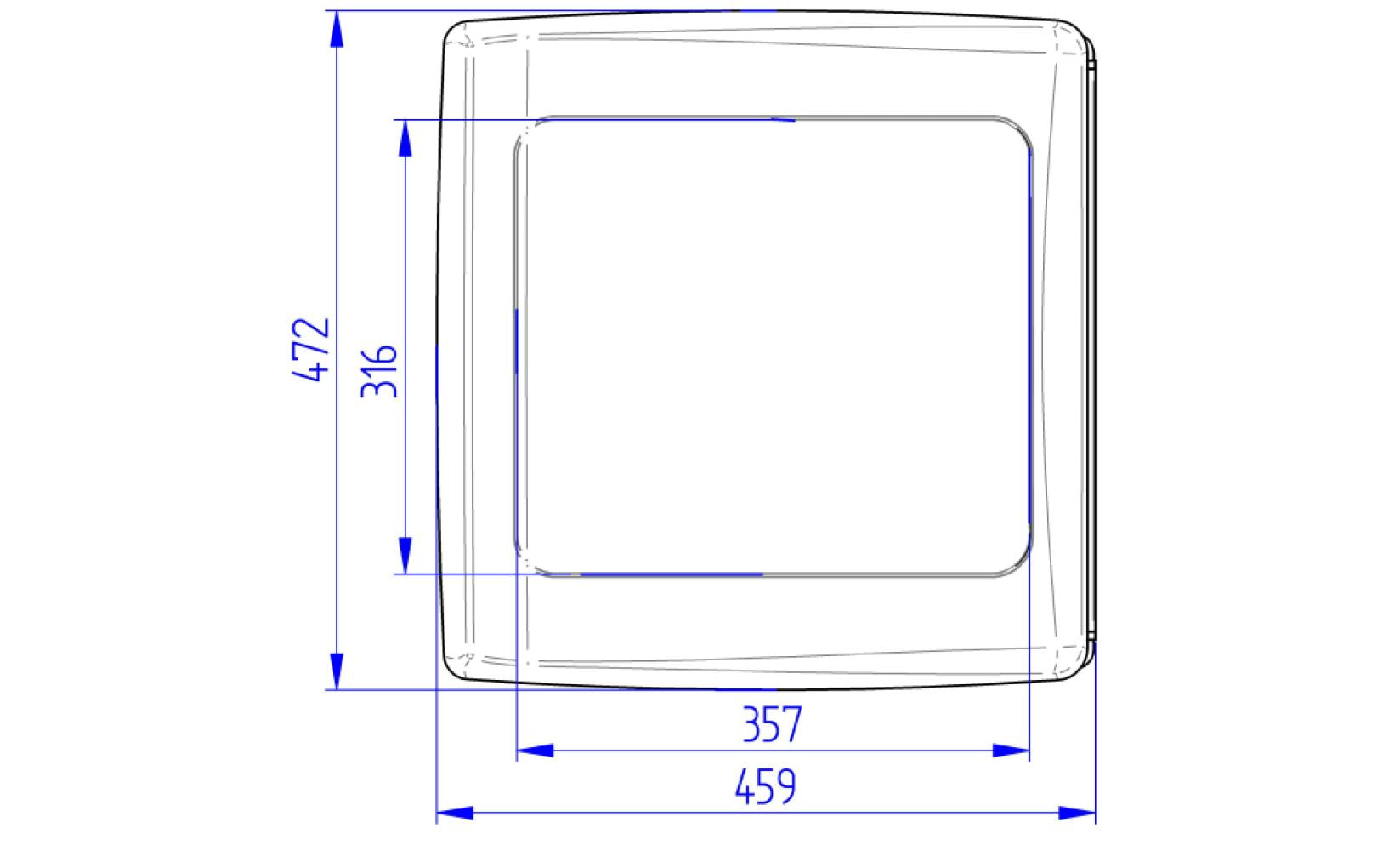 Thule Vent 12V Translucent 40x40cm
