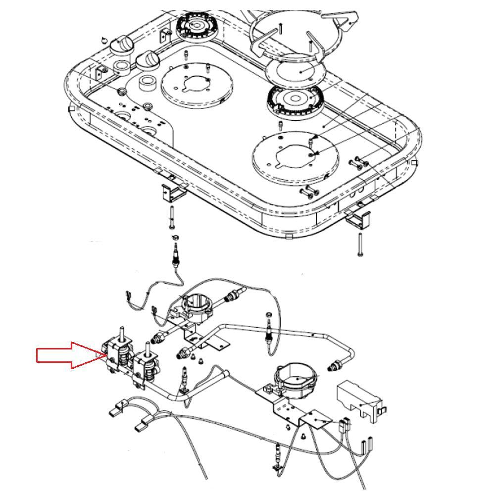Thetford Hob 160 Tap Grill 0.45 Brander