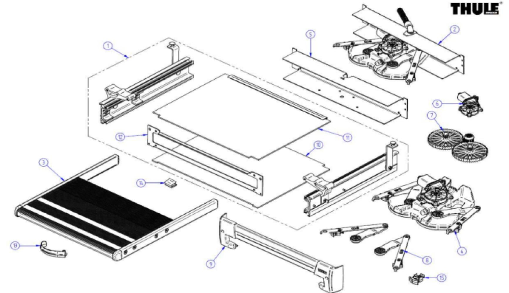 Thule Slide-Out Frame G2 Ducato/Jumper/Boxer 550