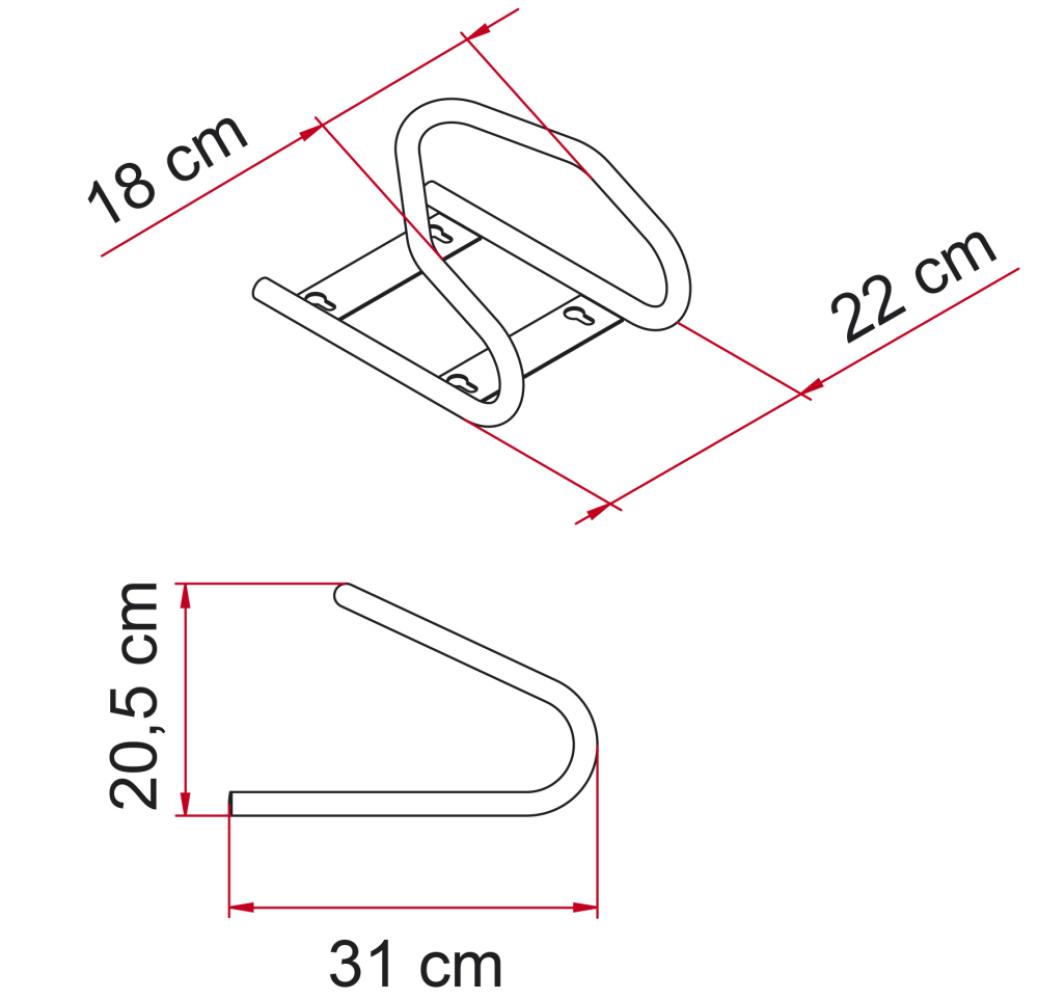 Fiamma Moto Wheel Chock Front 05781-01