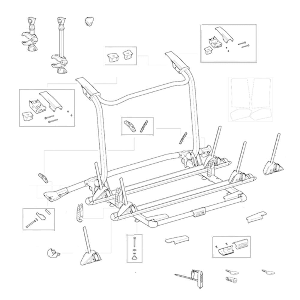 Thule WanderWay Upper Foot Complete Links