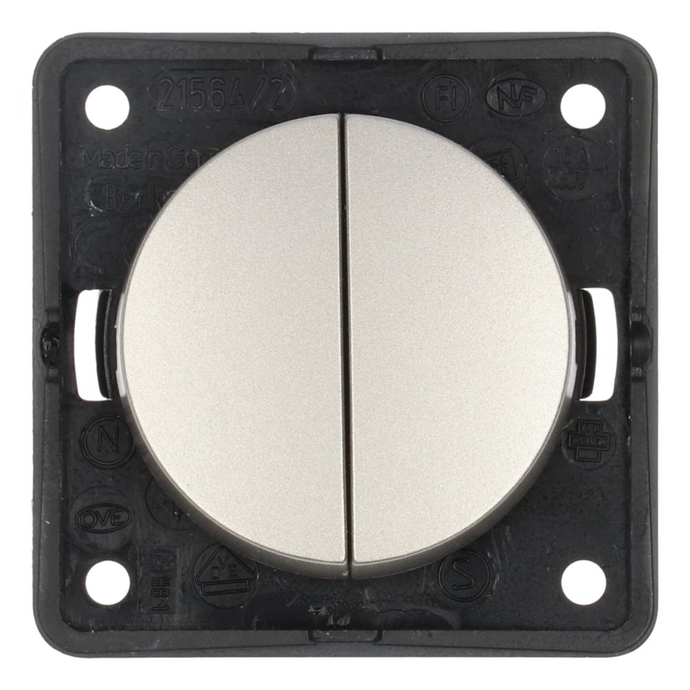 Berker Serieschakelaar Flow/Pure Inbouw RVS Mat