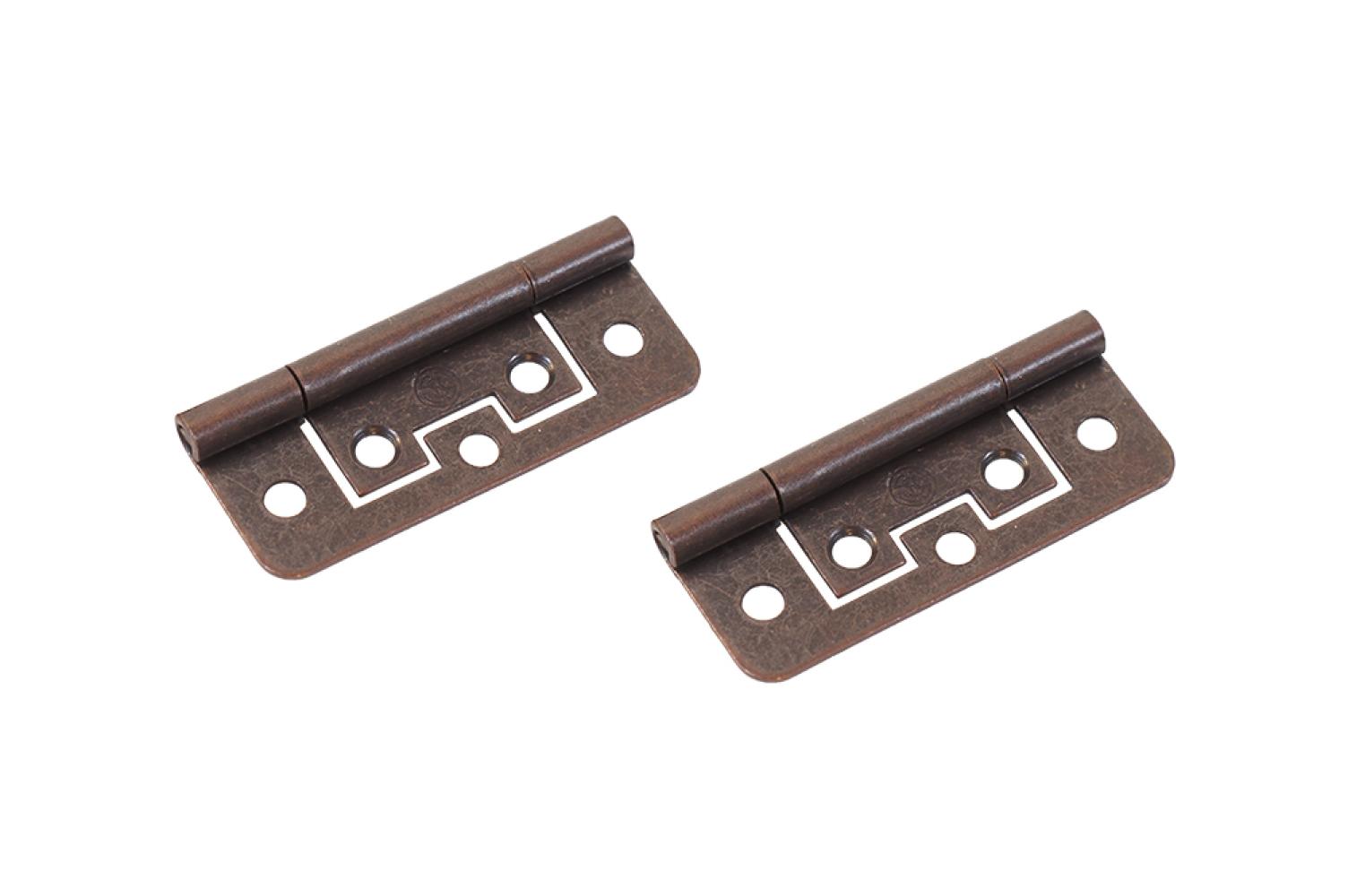 Scharnier Vlak Brons 63x25mm 2st.