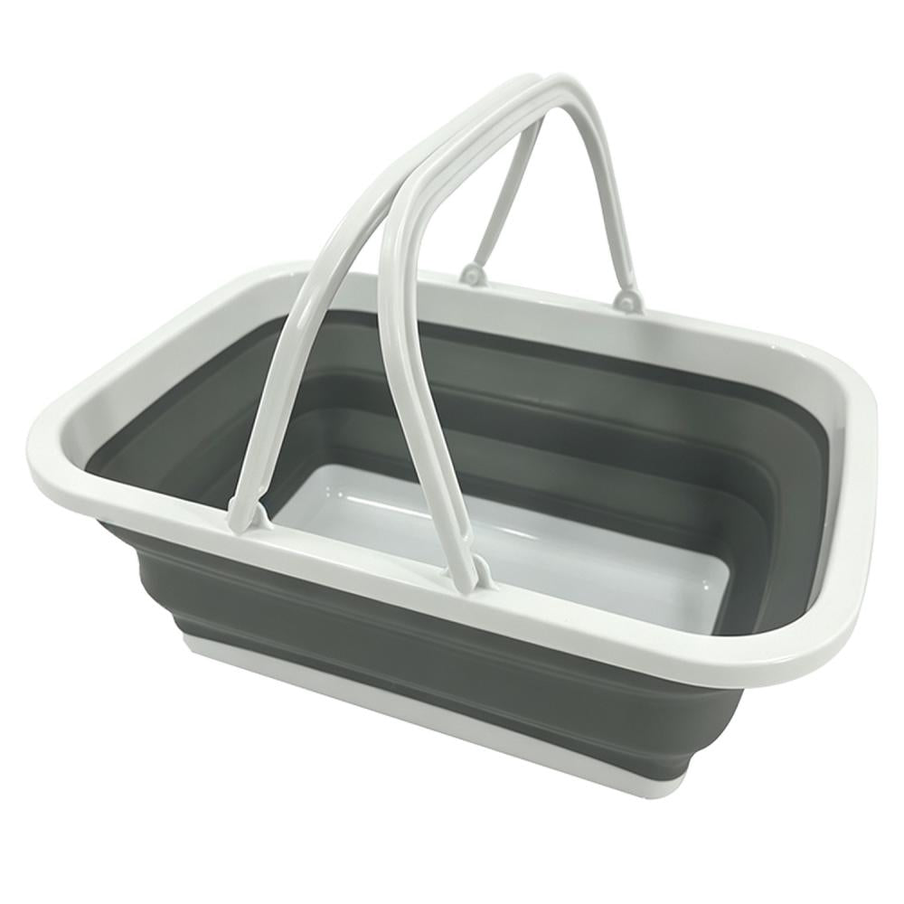 ViaMondo Mand met Hengsels Opvouwbaar Grijs/Wit 9.5L